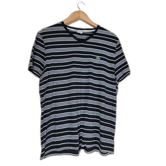 Lacoste Other - Lacoste Striped V-neck T-shirt - sz 6